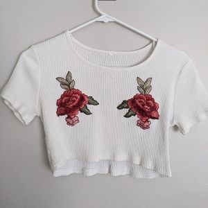 Rose crop top